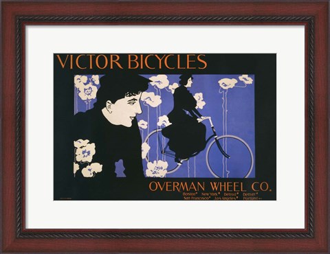 Framed Victor Bicycles (horizontal) Print