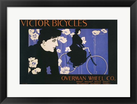 Framed Victor Bicycles (horizontal) Print