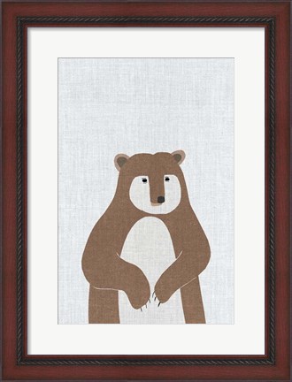 Framed Brown Bear Print