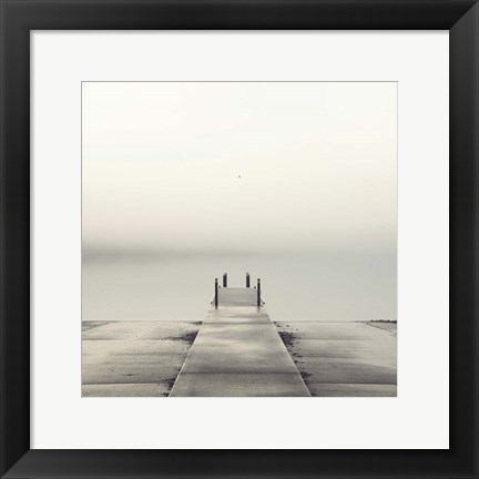 Framed Pier and Seagull Print