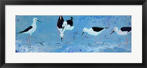 Framed Long Legged Waders Print