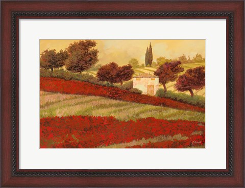 Framed Papaveri Toscana I Print