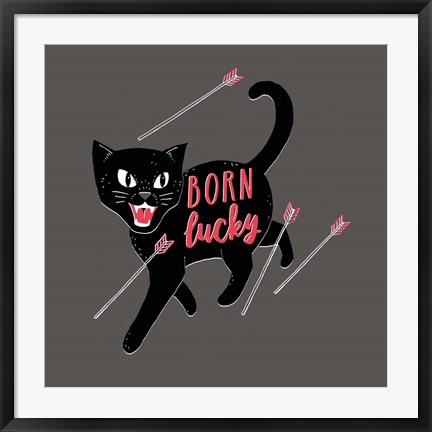 Framed Born Lucky Print