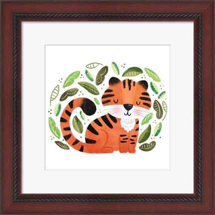 Framed Safari Cuties Tiger Print