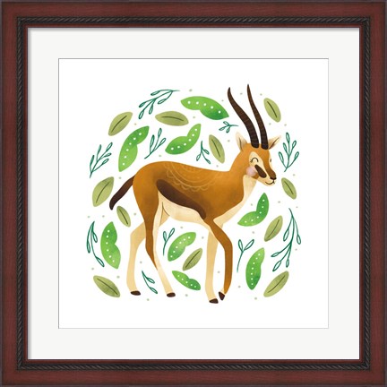 Framed Safari Cuties Gazelle Print