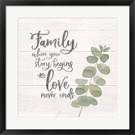 Framed Natural Inspiration Family square Print