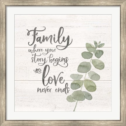 Framed Natural Inspiration Family square Print