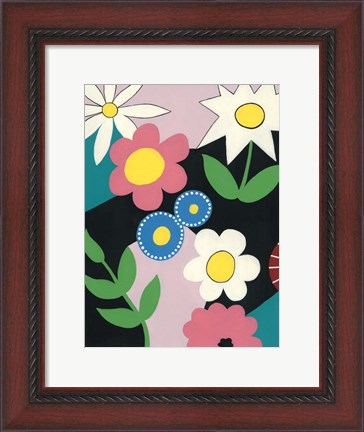 Framed Vivid Blossoms II Print