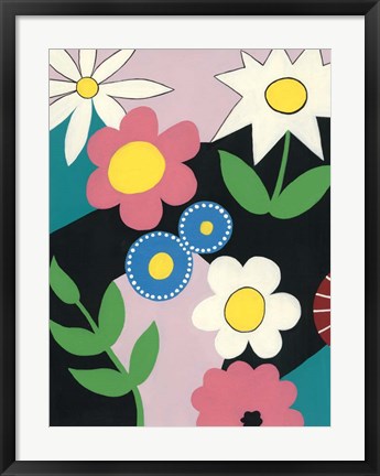Framed Vivid Blossoms II Print