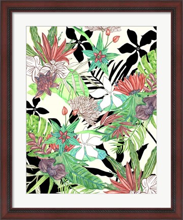 Framed Floral Paradise II Print
