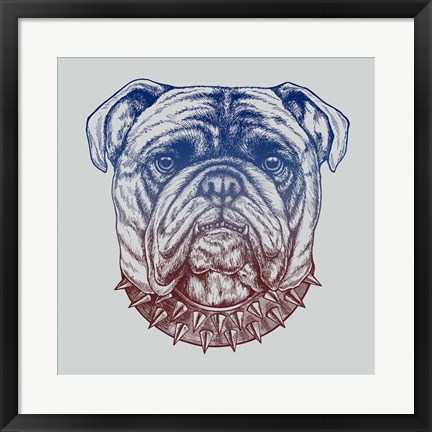 Framed Gritty Bulldog Print