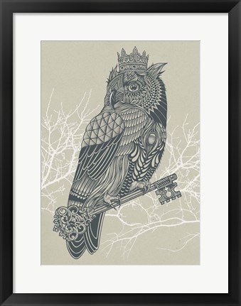 Framed Owl King Print