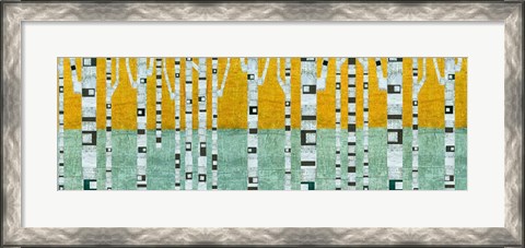Framed Birches in Early Winter Print