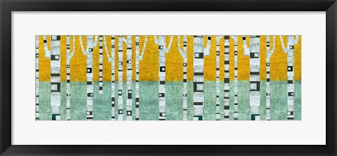 Framed Birches in Early Winter Print
