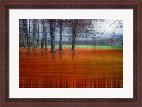 Framed Abstract Autumn Print