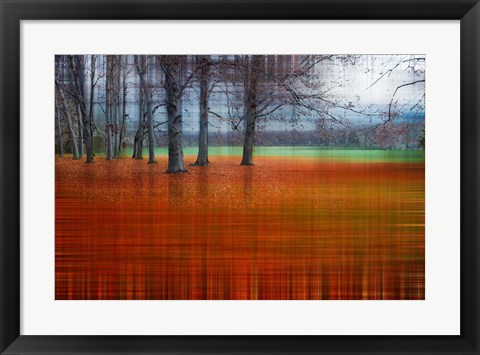 Framed Abstract Autumn Print