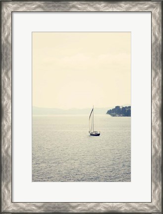 Framed Hazy Sea Print