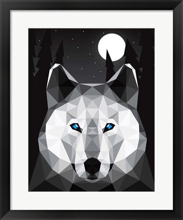 Framed Tundra Wolf Print