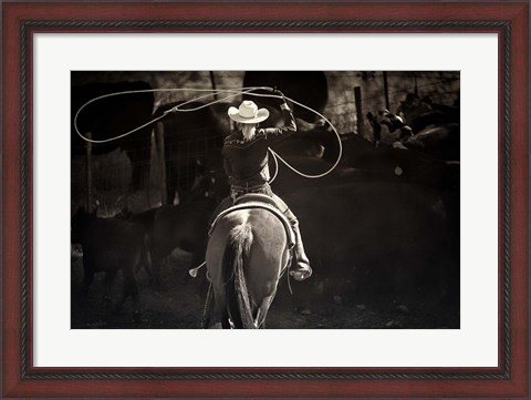 Framed American Cowgirl Print