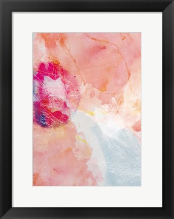 Framed Abstract Turquoise Pink No. 2 Print