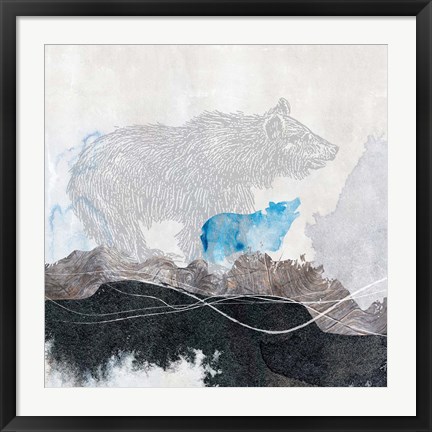 Framed Bear 1 Print