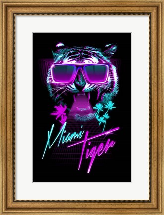Framed Miami Tiger Print