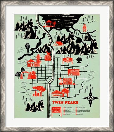 Framed Welcome to Twinpeaks Print