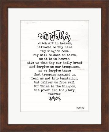 Framed Lord&#39;s Prayer Print