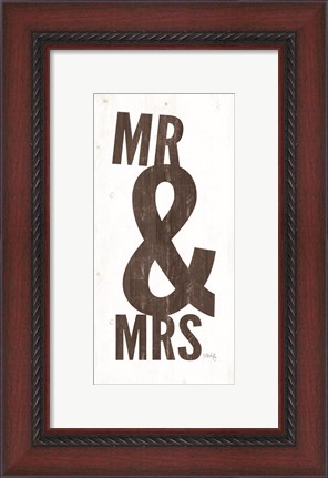 Framed Mr &amp; Mrs I Print