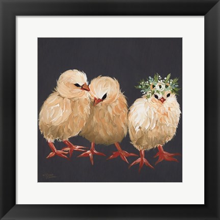 Framed Chick Trio Print