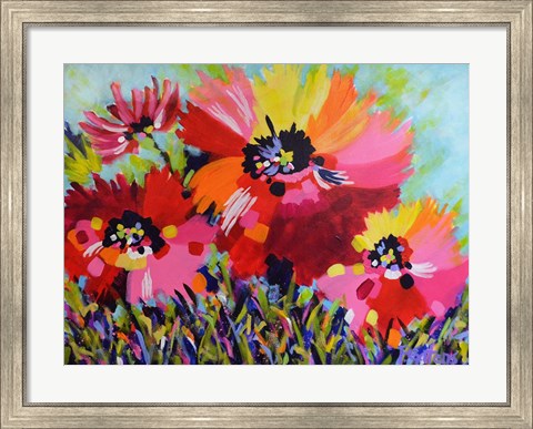Framed Big Red Poppies Print