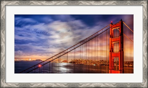 Framed N. Tower Panorama - GG Bridge Print