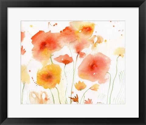 Framed Orange Yellow Print