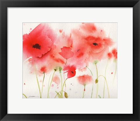 Framed Red Poppies Print