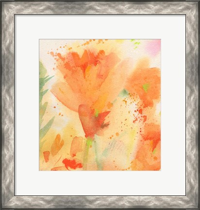 Framed Windblown Poppies #2 Print