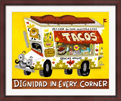 Framed Taco Truck Print