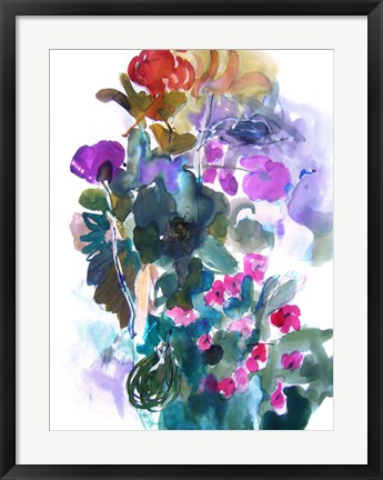 Framed Flowers and Insects Two Print