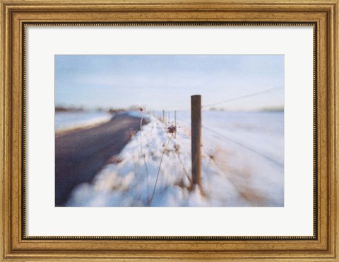 Framed Walking on the Edge of Winter Print