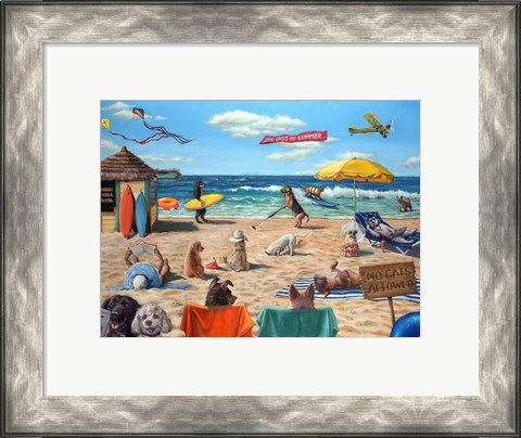 Framed Dog Beach Print