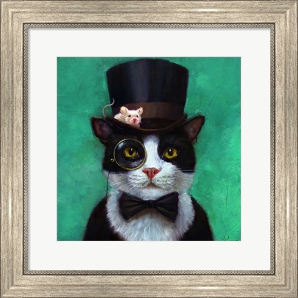 Framed Tuxedo Cat Print