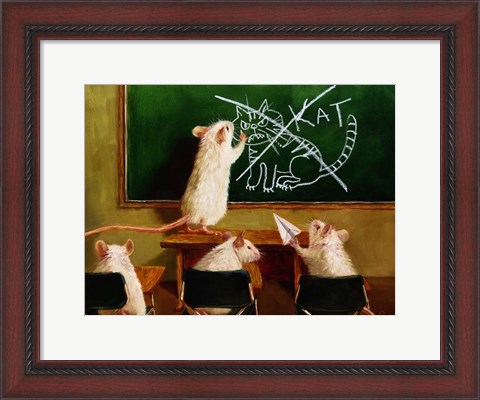 Framed When the Cat Is Away Print