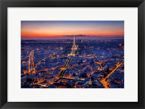 Framed City Lights Print