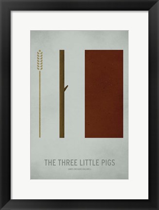 Framed Three Little Pigs Print