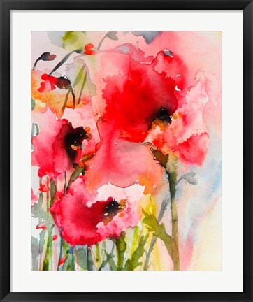 Framed Summer Poppies Print