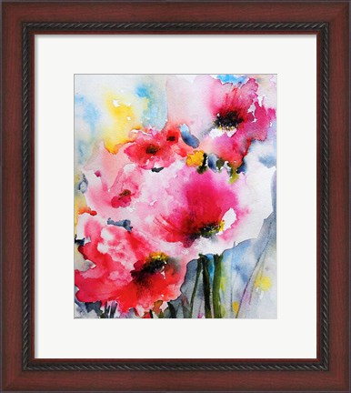 Framed Summer Poppies II Print