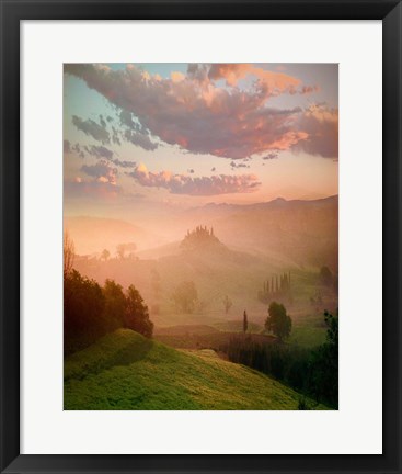 Framed Villa, Toscana Print