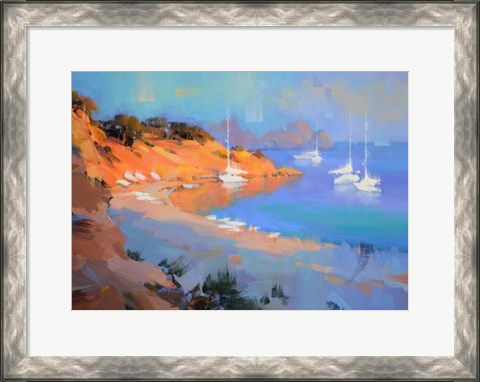 Framed Evening Boats Print