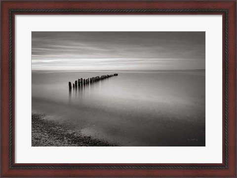 Framed Lake Superior Old Pier V Print