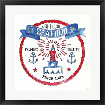 Framed Seafood Shanty VI Print