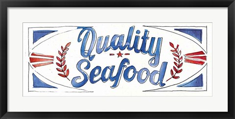 Framed Seafood Shanty VIII Print